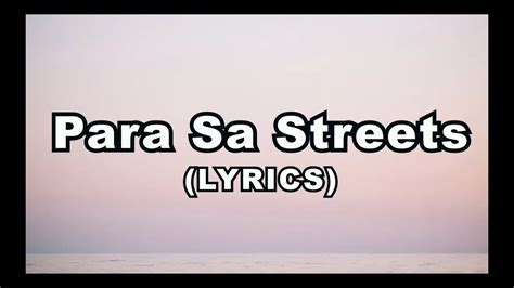 para sa streets lyrics